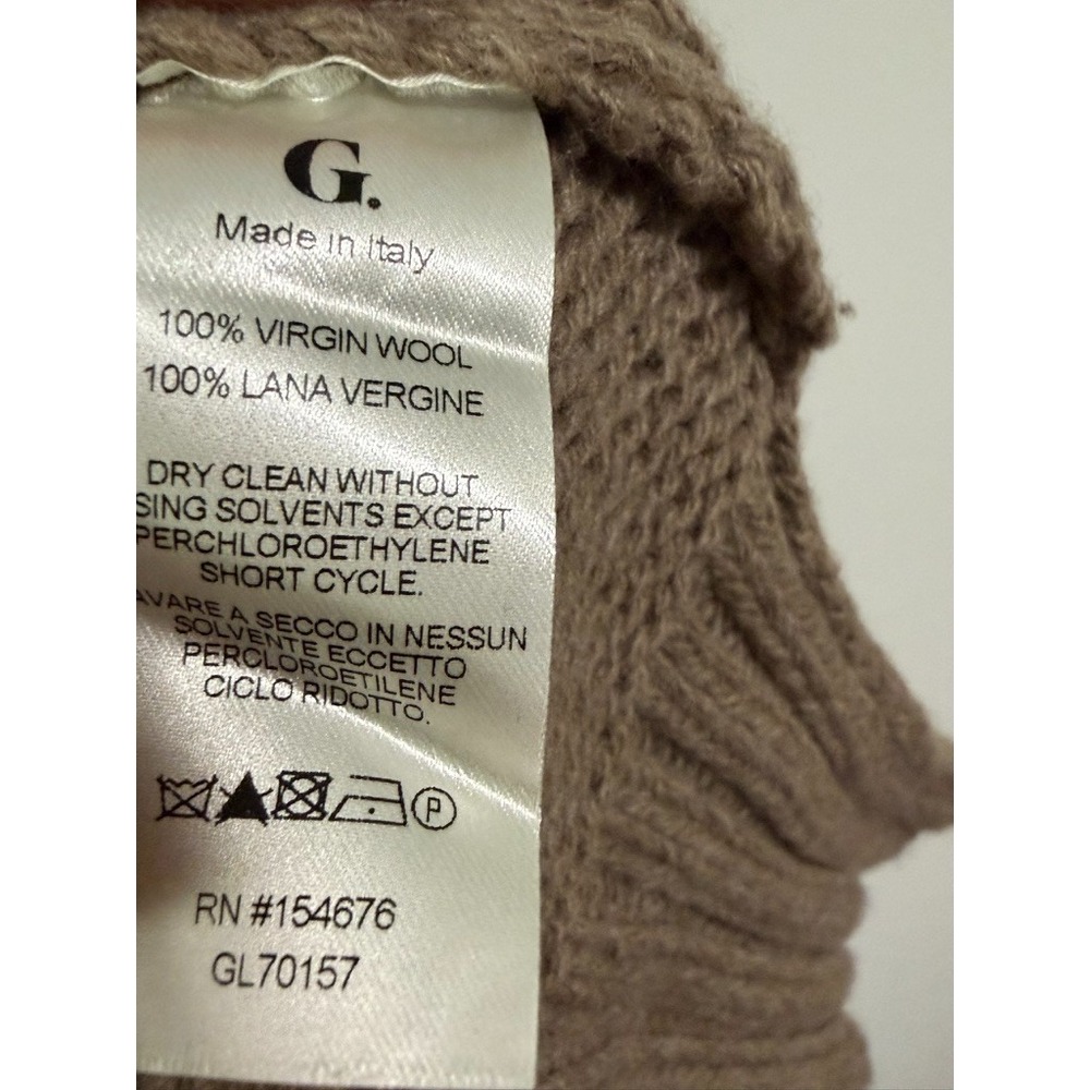 G Label by Goop Schnell High-Cuff Cardigan Womens M Virgin Wool Italy - Picture 6 of 9